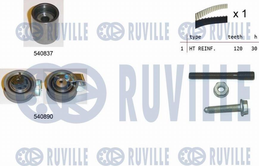 Ruville 550137 - Комплект ременя ГРМ autozip.com.ua