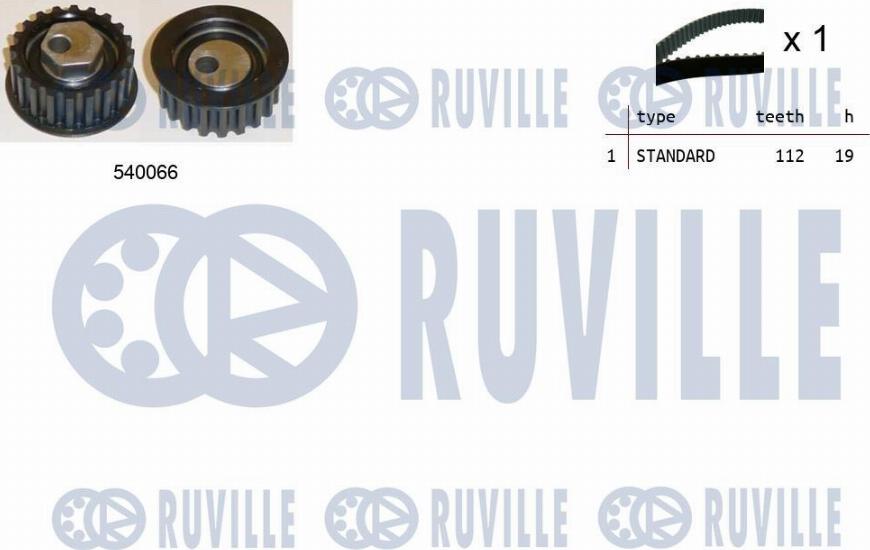 Ruville 550174 - Комплект ременя ГРМ autozip.com.ua