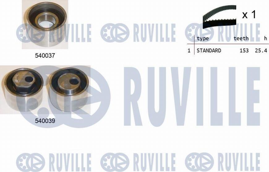 Ruville 550170 - Комплект ременя ГРМ autozip.com.ua