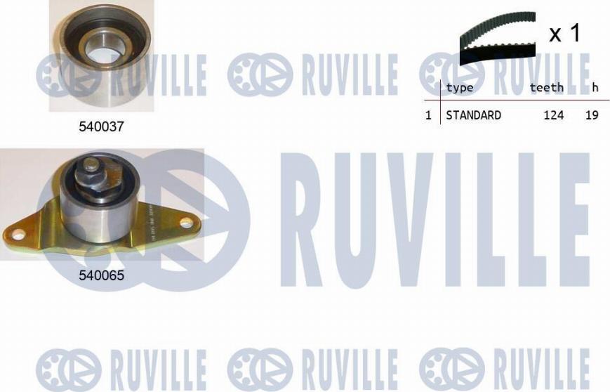 Ruville 550171 - Комплект ременя ГРМ autozip.com.ua