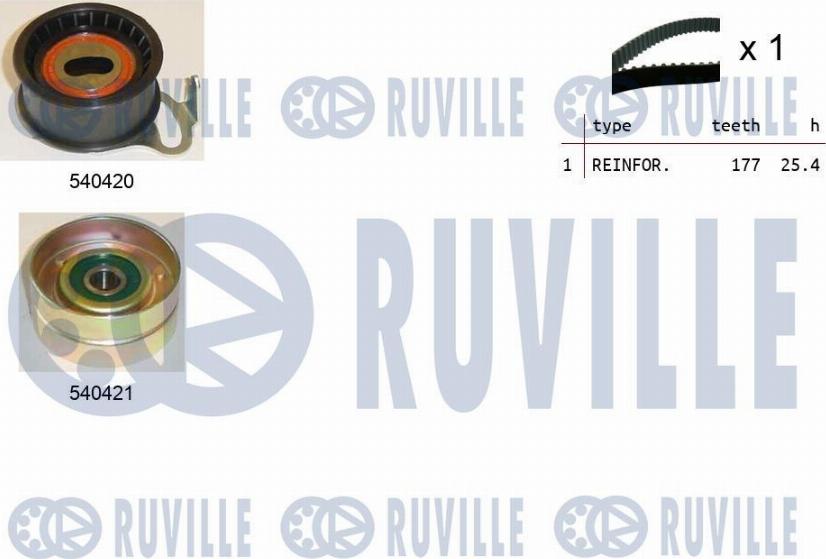 Ruville 550172 - Комплект ременя ГРМ autozip.com.ua