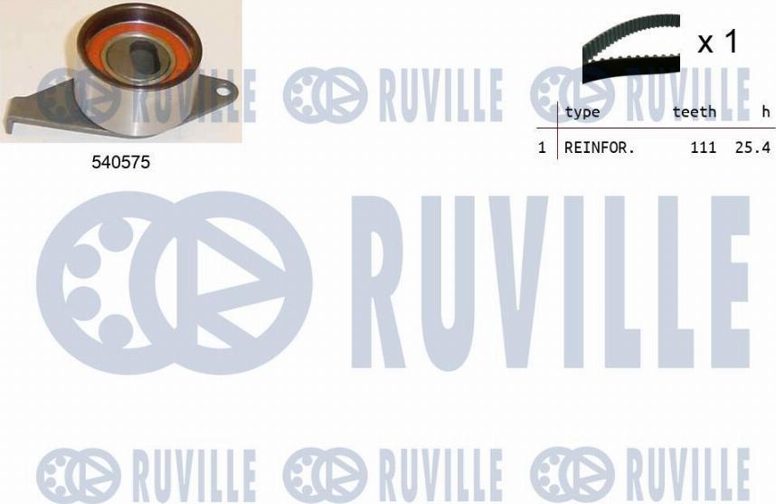 Ruville 550399 - Комплект ременя ГРМ autozip.com.ua