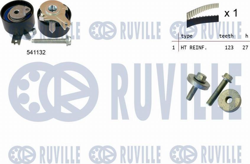 Ruville 550355 - Комплект ременя ГРМ autozip.com.ua