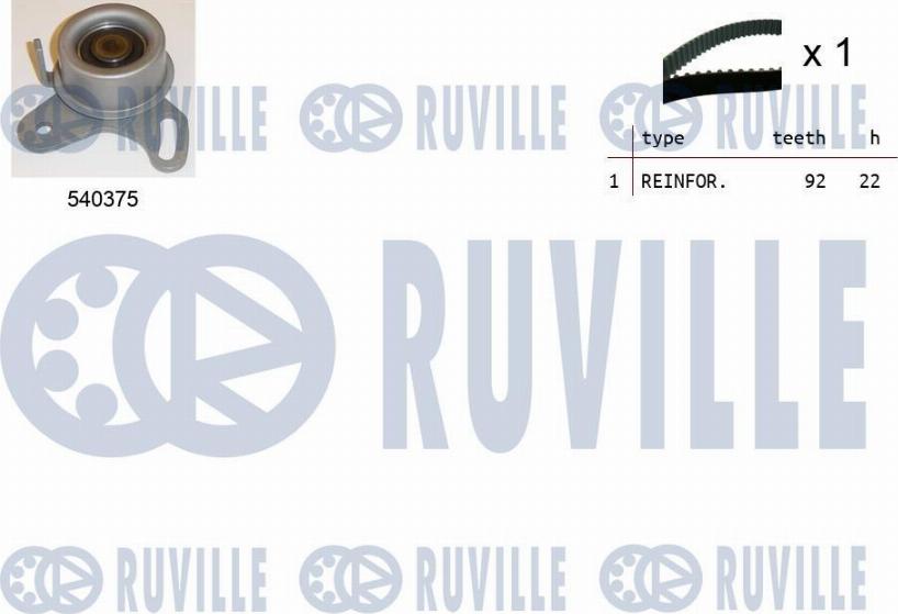 Ruville 550316 - Комплект ременя ГРМ autozip.com.ua