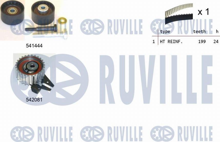 Ruville 550332 - Комплект ременя ГРМ autozip.com.ua