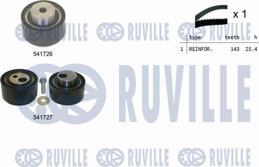 Ruville 550295 - Комплект ременя ГРМ autozip.com.ua