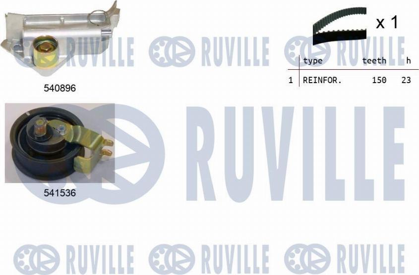 Ruville 550251 - Комплект ременя ГРМ autozip.com.ua