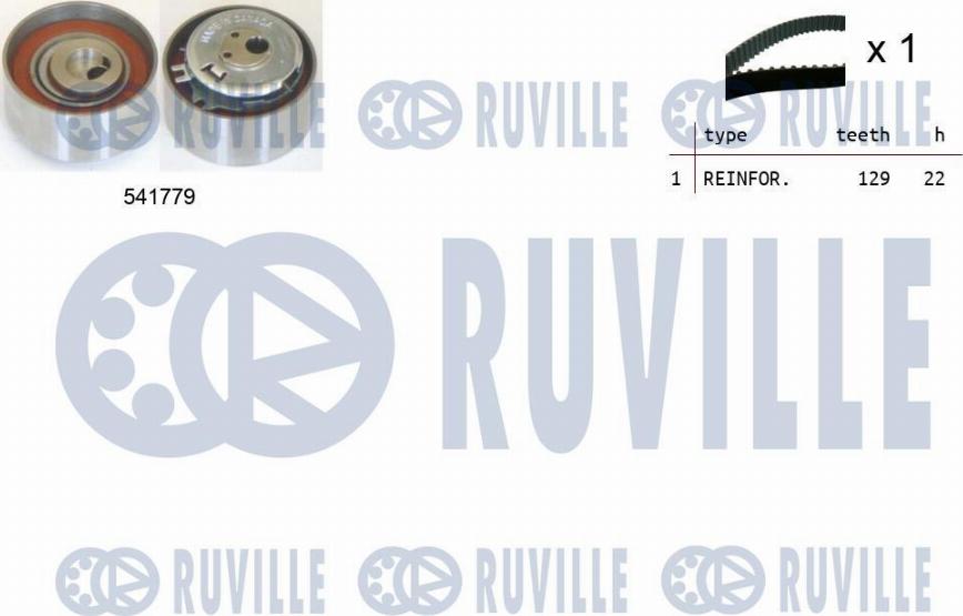 Ruville 550264 - Комплект ременя ГРМ autozip.com.ua