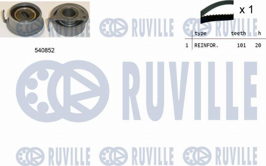 Ruville 550263 - Комплект ременя ГРМ autozip.com.ua