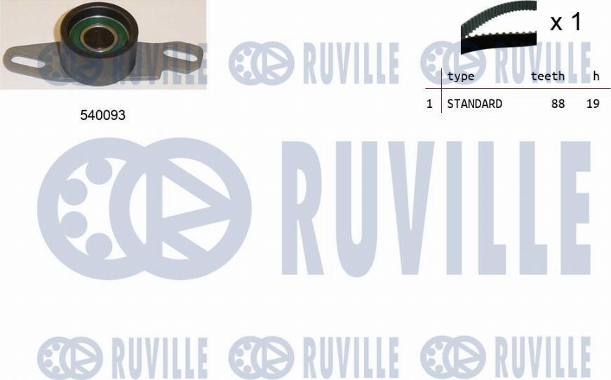 Ruville 550262 - Комплект ременя ГРМ autozip.com.ua