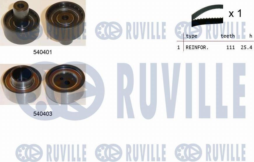 Ruville 550207 - Комплект ременя ГРМ autozip.com.ua