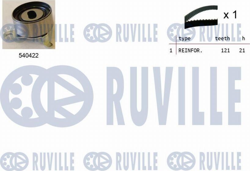 Ruville 550214 - Комплект ременя ГРМ autozip.com.ua