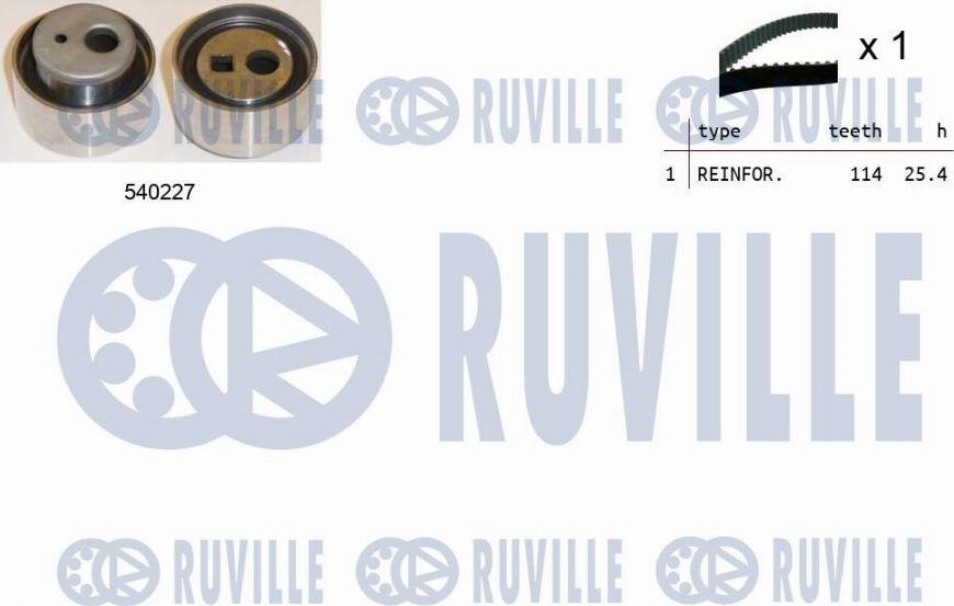 Ruville 550218 - Комплект ременя ГРМ autozip.com.ua