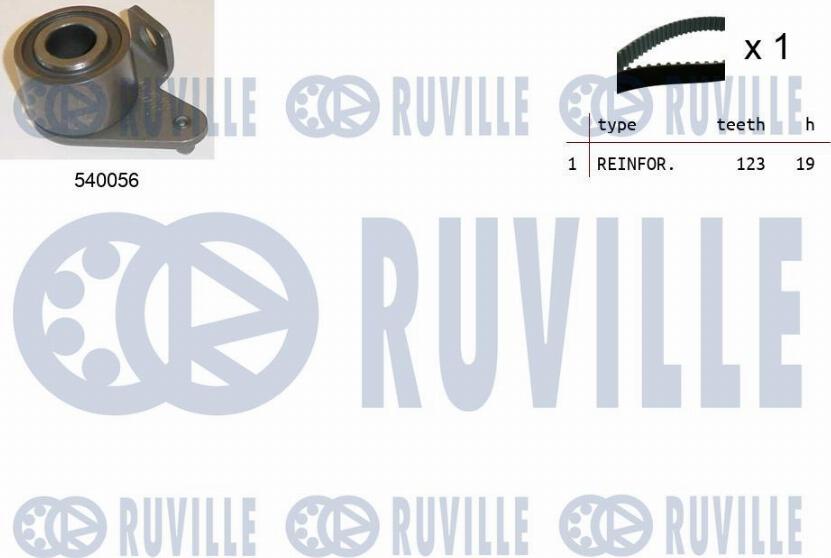 Ruville 550212 - Комплект ременя ГРМ autozip.com.ua
