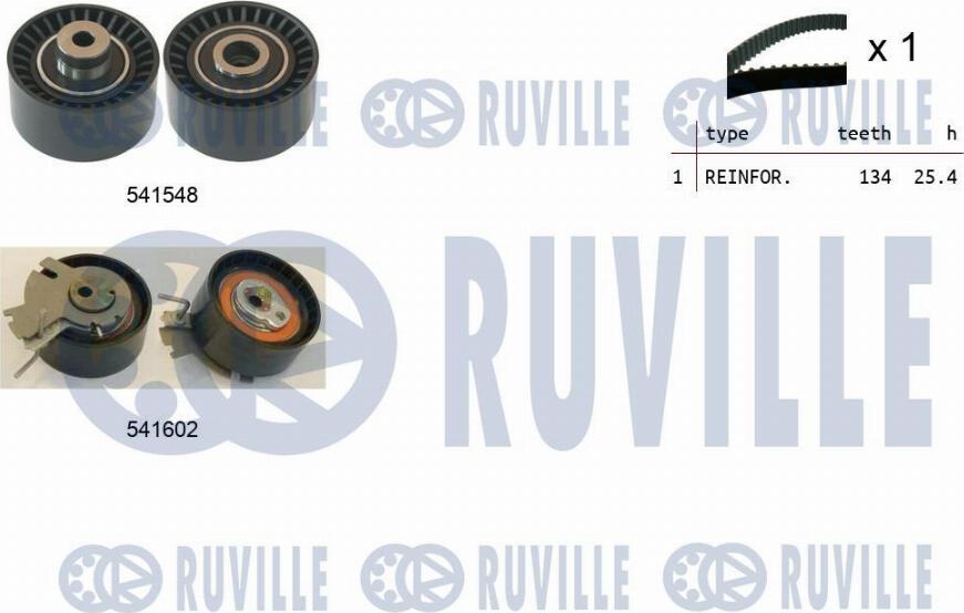 Ruville 550286 - Комплект ременя ГРМ autozip.com.ua