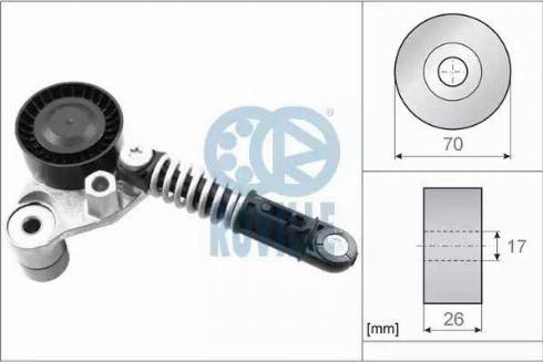 Ruville 55150 - Натягувач ременя, клинові зуб. autozip.com.ua