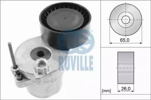 Ruville 55166 - Натягувач ременя, клинові зуб. autozip.com.ua