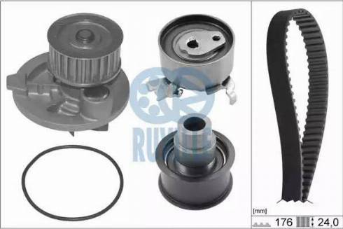 Ruville 55305701 - Водяний насос + комплект зубчатого ременя autozip.com.ua