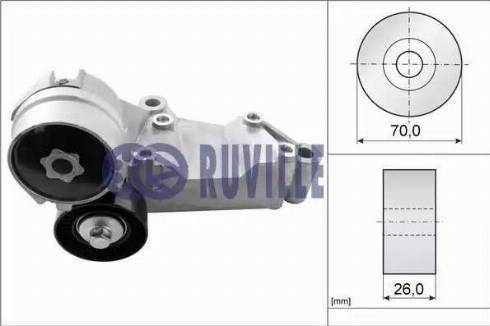 Ruville 55260 - Натягувач ременя, клинові зуб. autozip.com.ua