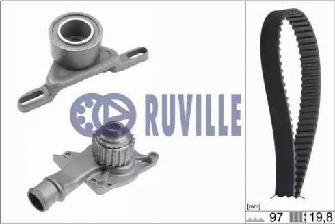 Ruville 55202701 - Водяний насос + комплект зубчатого ременя autozip.com.ua