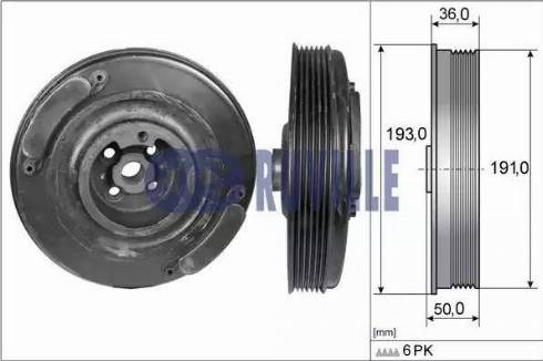 Ruville 515400 - Ремінний шків, колінчастий вал autozip.com.ua