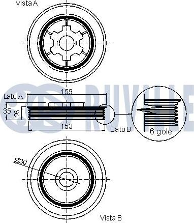 Ruville 520239 - Ремінний шків, колінчастий вал autozip.com.ua