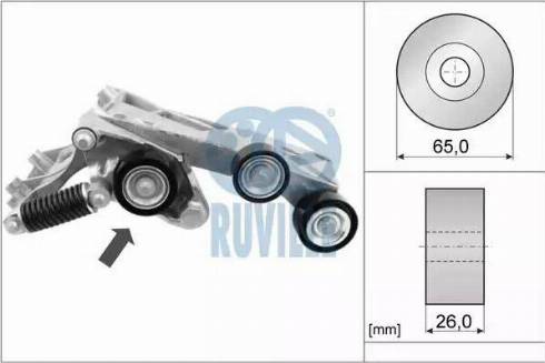 Ruville 57508 - Натягувач ременя, поліклиновий ремінь autozip.com.ua