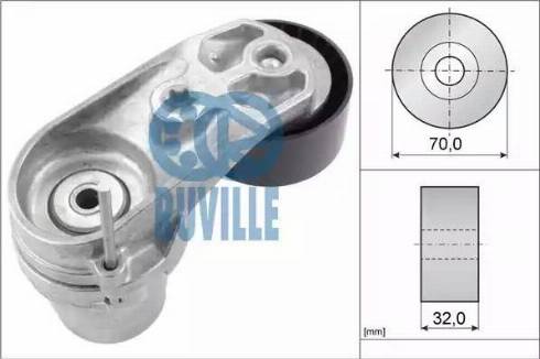 Ruville 57603 - Натягувач ременя, клинові зуб. autozip.com.ua