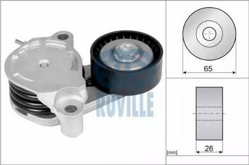 Ruville 57614 - Натягувач ременя, клинові зуб. autozip.com.ua