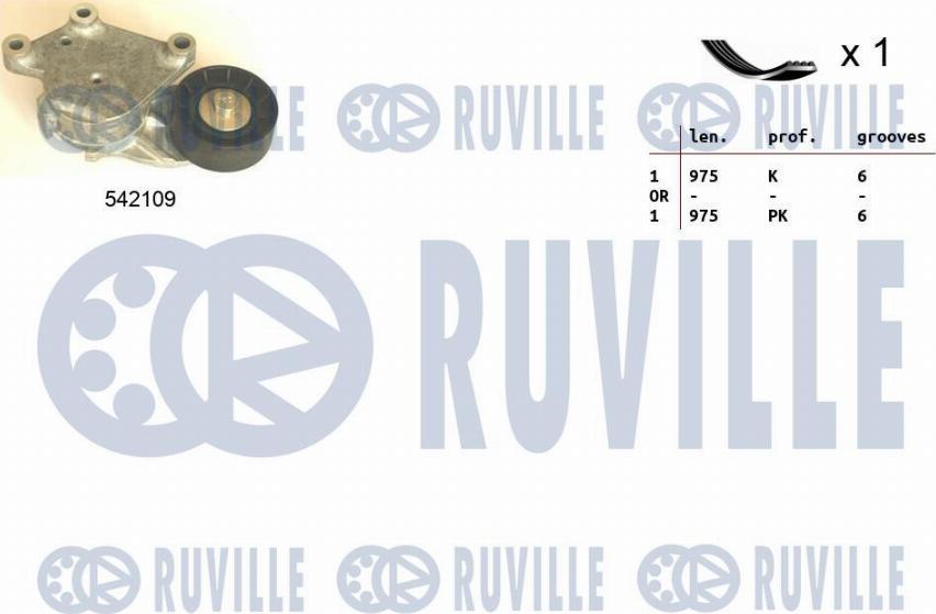 Ruville 570091 - Поликлиновий ремінний комплект autozip.com.ua