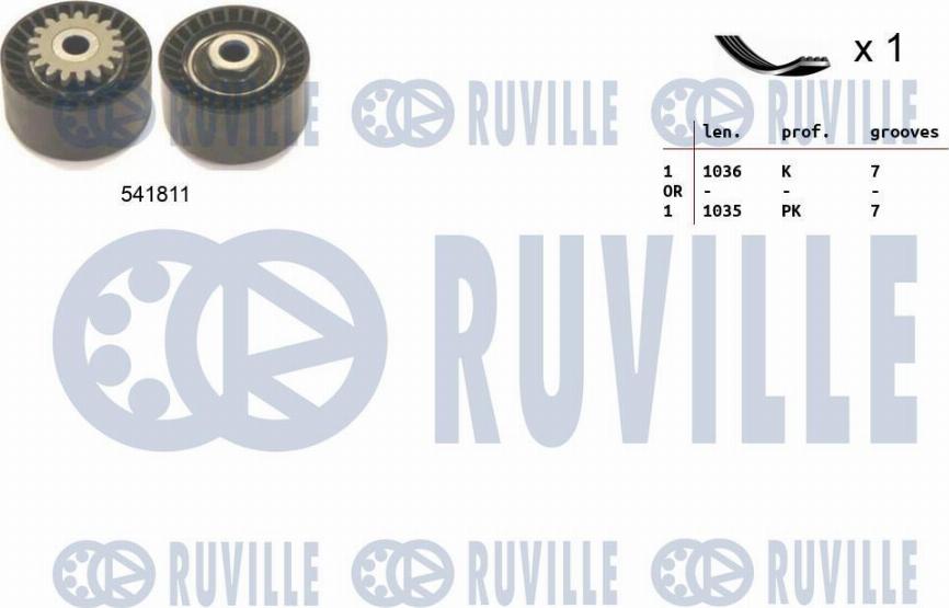 Ruville 570065 - Поликлиновий ремінний комплект autozip.com.ua