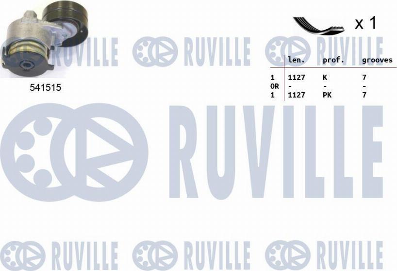 Ruville 570081 - Поликлиновий ремінний комплект autozip.com.ua