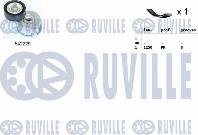 Ruville 570193 - Поликлиновий ремінний комплект autozip.com.ua