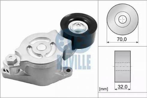 Ruville 57084 - Натягувач ременя, клинові зуб. autozip.com.ua