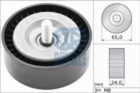 Ruville 57122 - Паразитний / провідний ролик, поліклиновий ремінь autozip.com.ua
