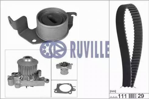 Ruville 57312701 - Водяний насос + комплект зубчатого ременя autozip.com.ua