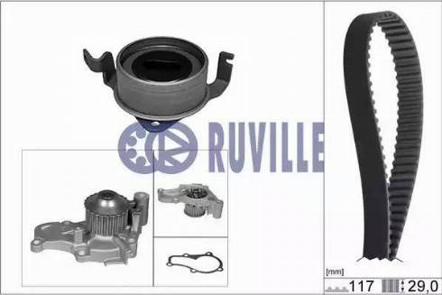 Ruville 57321701 - Водяний насос + комплект зубчатого ременя autozip.com.ua