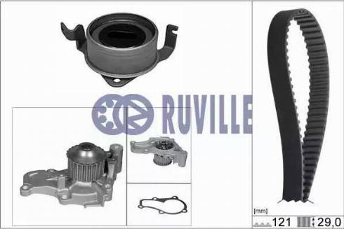 Ruville 57321711 - Водяний насос + комплект зубчатого ременя autozip.com.ua