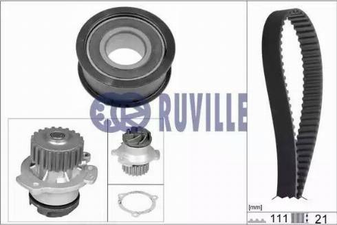 Ruville 57201702 - Водяний насос + комплект зубчатого ременя autozip.com.ua