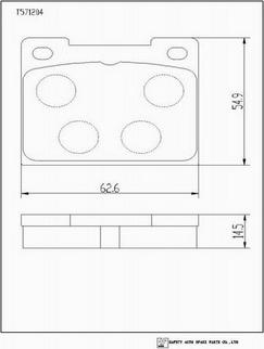 SAFETY T571204 - Гальмівні колодки, дискові гальма autozip.com.ua