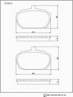 SAFETY T571233 - Гальмівні колодки, дискові гальма autozip.com.ua
