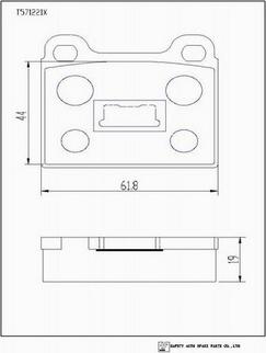 SAFETY T571221X - Гальмівні колодки, дискові гальма autozip.com.ua