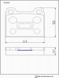 SAFETY T571221 - Гальмівні колодки, дискові гальма autozip.com.ua