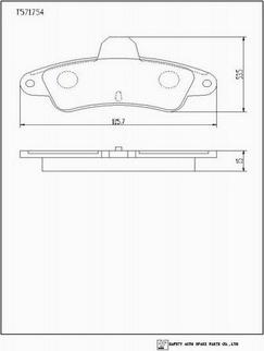 SAFETY T571754 - Гальмівні колодки, дискові гальма autozip.com.ua