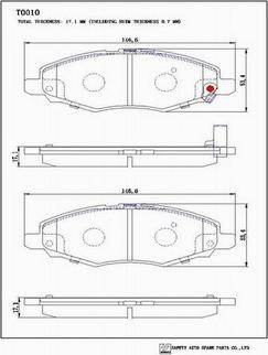 SAFETY T0010 - Гальмівні колодки, дискові гальма autozip.com.ua