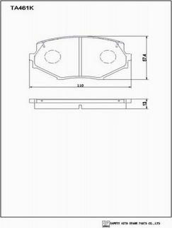 SAFETY TA461K - Гальмівні колодки, дискові гальма autozip.com.ua