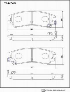 SAFETY TA147WK - Гальмівні колодки, дискові гальма autozip.com.ua