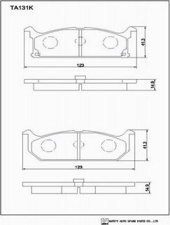 SAFETY TA131K - Гальмівні колодки, дискові гальма autozip.com.ua