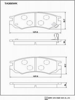 SAFETY TA350WK - Гальмівні колодки, дискові гальма autozip.com.ua