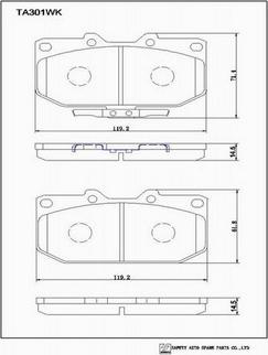 SAFETY TA301WK - Гальмівні колодки, дискові гальма autozip.com.ua